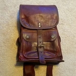 Genuine Leather Purse Backpack